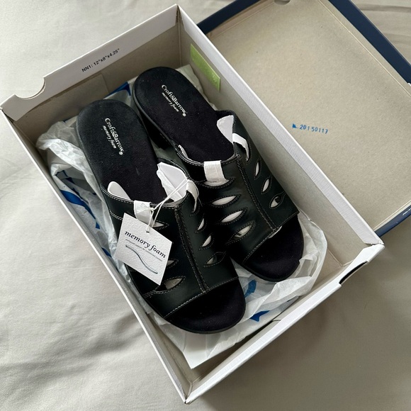 NWT Croft & Barrow Women's Black Heeled Sandals Size 7.5 - Picture 11 of 11